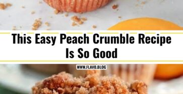 Easy Peach Muffins With Crumble Topping