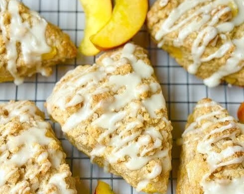 Easy Peach Scones For Your Next Brunch top view