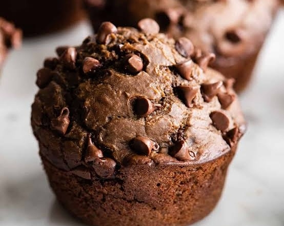 Healthy Chocolate Zucchini Muffins Everyone Loves top view