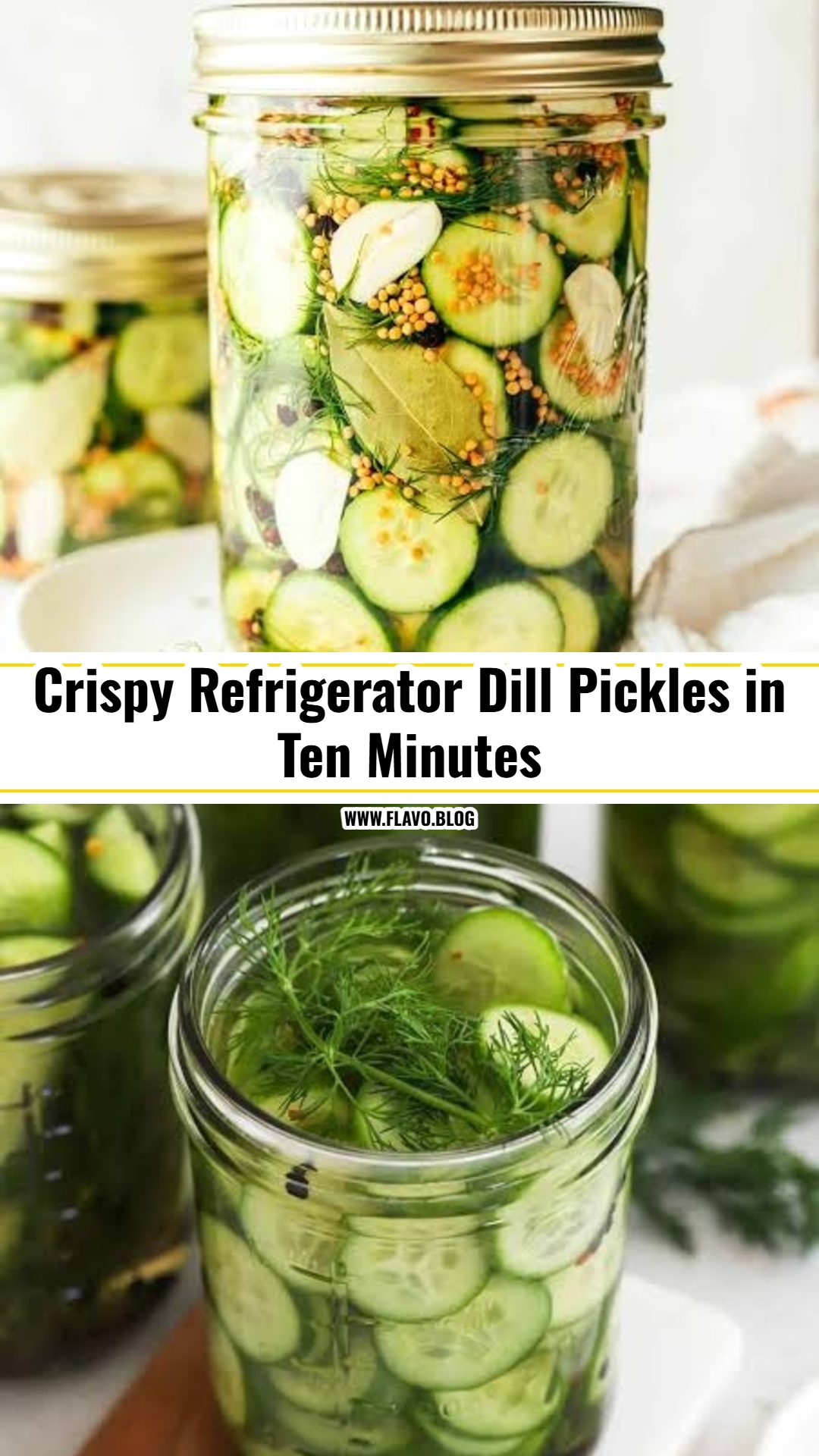 The Best Refrigerator Dill Pickles Ever