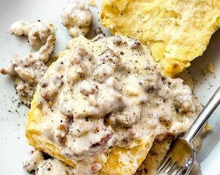 The Only Biscuits and Sausage Gravy Recipe You Need top view