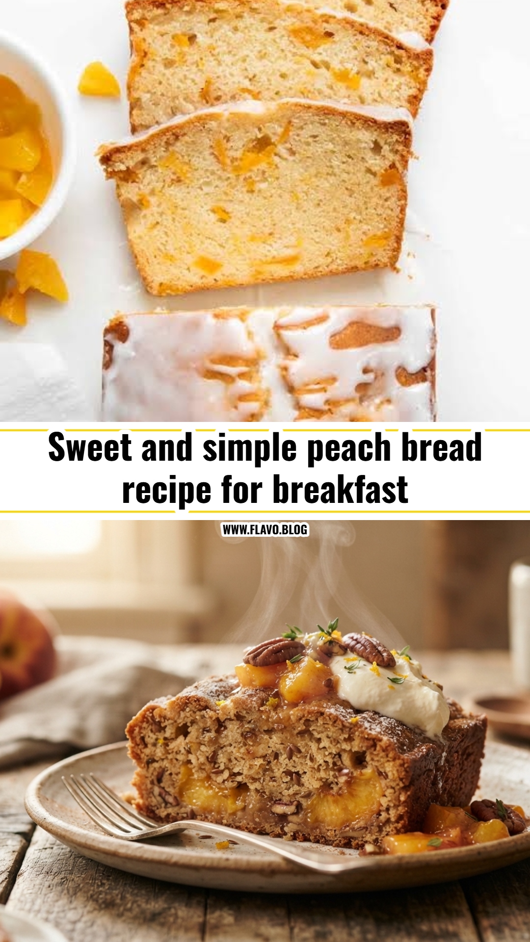 This easy peach bread recipe is perfect for summer