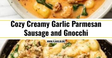 Easy Creamy Garlic Parmesan Sausage and Gnocchi