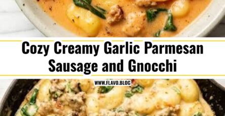 Easy Creamy Garlic Parmesan Sausage and Gnocchi