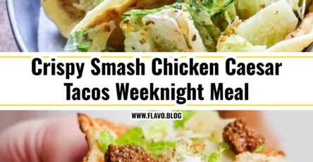 15 Minute Crispy Smash Chicken Caesar Tacos