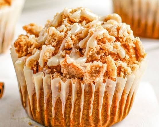 Best Brown Butter Pumpkin Spice Streusel Muffins top view