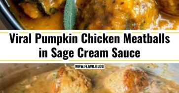 Best Creamy Pumpkin Chicken Meatballs in Sage Cream Sauce