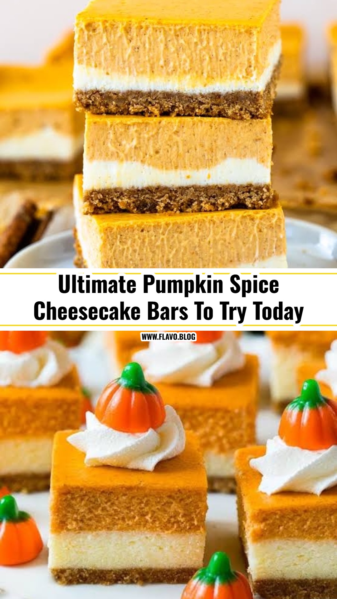 Best Pumpkin Spice Cheesecake Bars with Biscoff Crust
