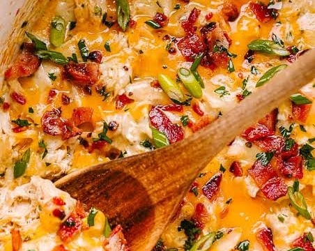Best Slow Cooker Crack Chicken Dip For Game Day top view