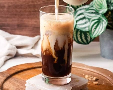 DIY Starbucks Iced Brown Sugar Oatmilk Shaken Espresso top view