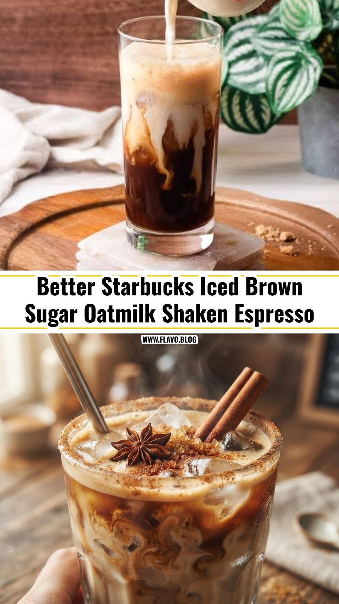 DIY Starbucks Iced Brown Sugar Oatmilk Shaken Espresso