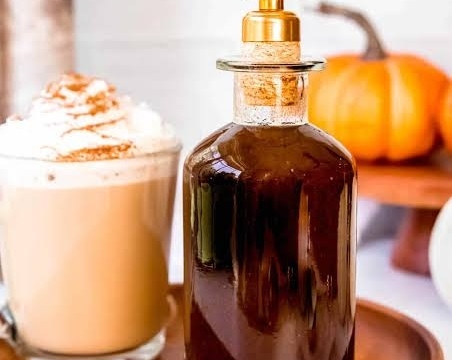 Easy 10 Minute Pumpkin Spice Syrup Recipe top view