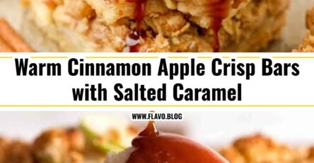 Easy Cinnamon Apple Crisp Bars with Salted Caramel