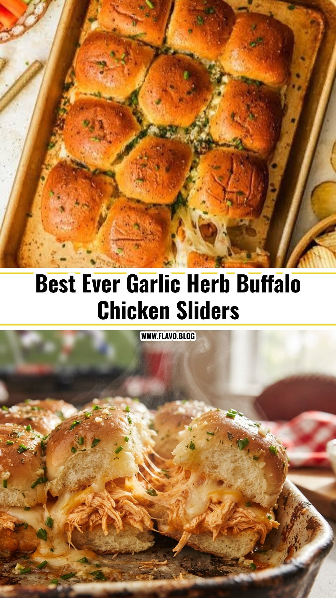 Easy Garlic Butter Buffalo Chicken Pull Apart Sliders