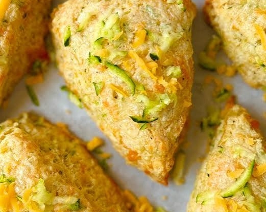 Easy Zucchini Cheddar Scones You Will Love top view