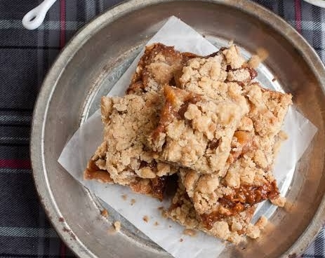 Salted Caramel Apple Cider Crumble Bars Are Magic suggested serving