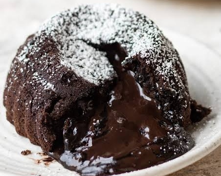 The Best Easy Choco Lava Cake Recipe Ever suggested serving