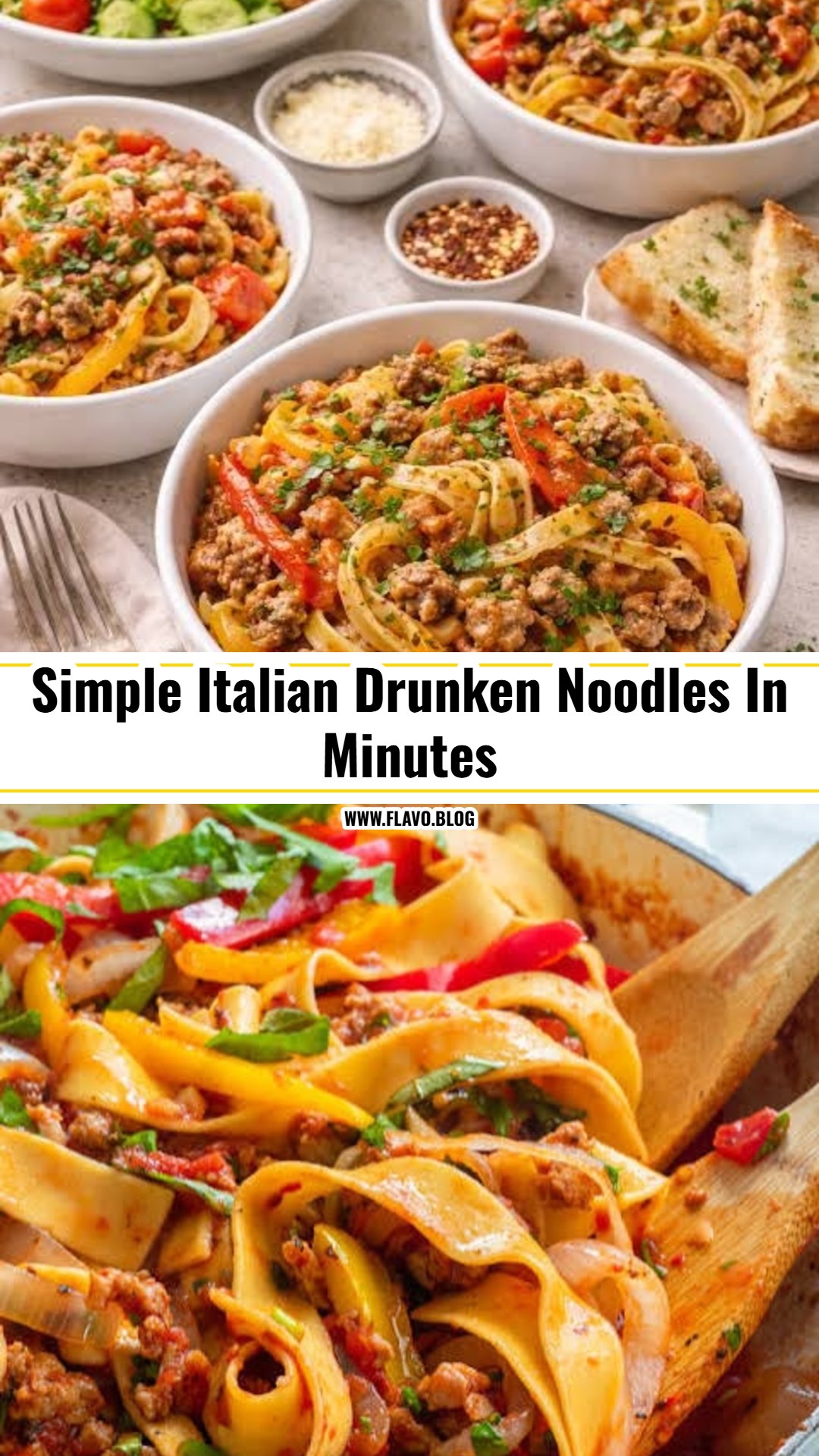 The Best Italian Drunken Noodles Recipe