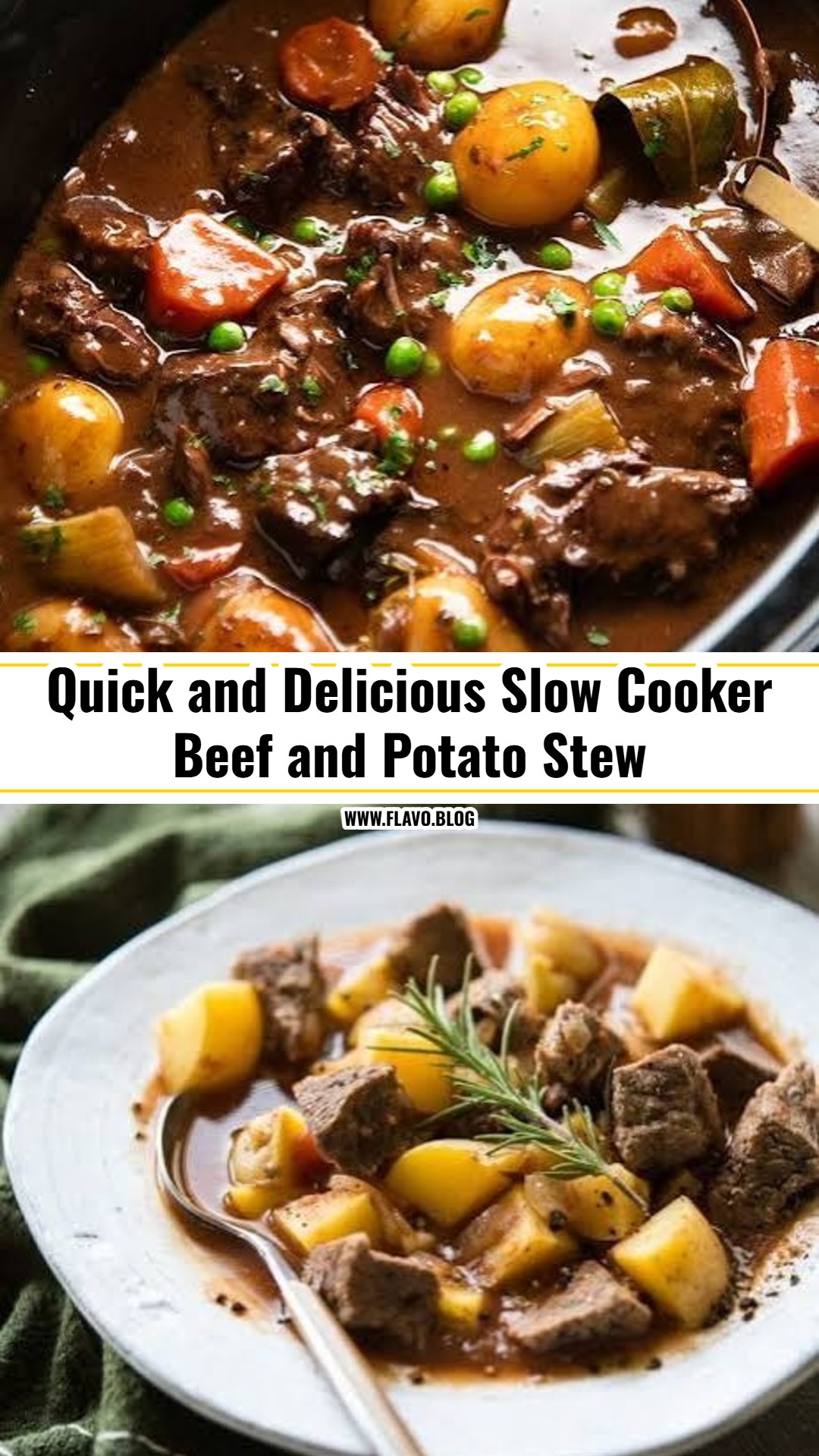 The Best Slow Cooker Beef and Potato Stew Recipe Ever