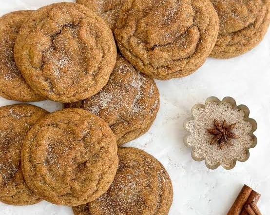 The Ultimate Brown Butter Chai Pumpkin Snickerdoodles top view