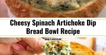 Ultimate Game Day Spinach Artichoke Dip Bread Bowl