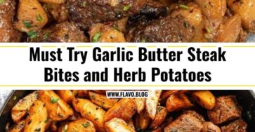 Viral Garlic Butter Steak Bites and Crispy Potatoes